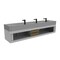 Castello Usa Nile 84-inch Gray Vanity Set with Gray Top and Black Handles CB-MC-84G-BL-2053-GR - alternate 3